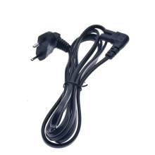 Voor EU CEE7/16 verlengsnoer Figuur 8C7 netsnoer EU type rechts 90 graden voor LED TV 1M/1.8M/3M