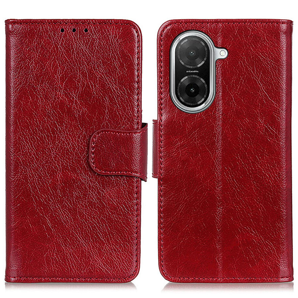 (Red) For Xiaomi Mi A5 Nfc (Eu) (173.45Mm) Case Nappa Texture Split Leather Wallet Phone Cover Red 6914290615568