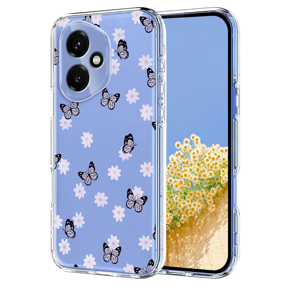(Butterflies) For Honor 400 5G (Global) Case Butterfly Floral Pattern Printing Tpu Phone Back Cover 6914299484240