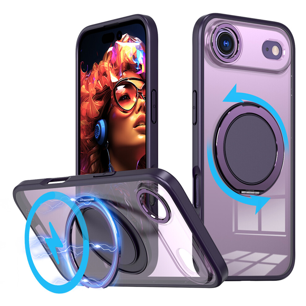 (Purple) For Iphone Air Case Compatible With Magsafe Tpu + Pc Kickstand Phone Cover Purple 6914290322879
