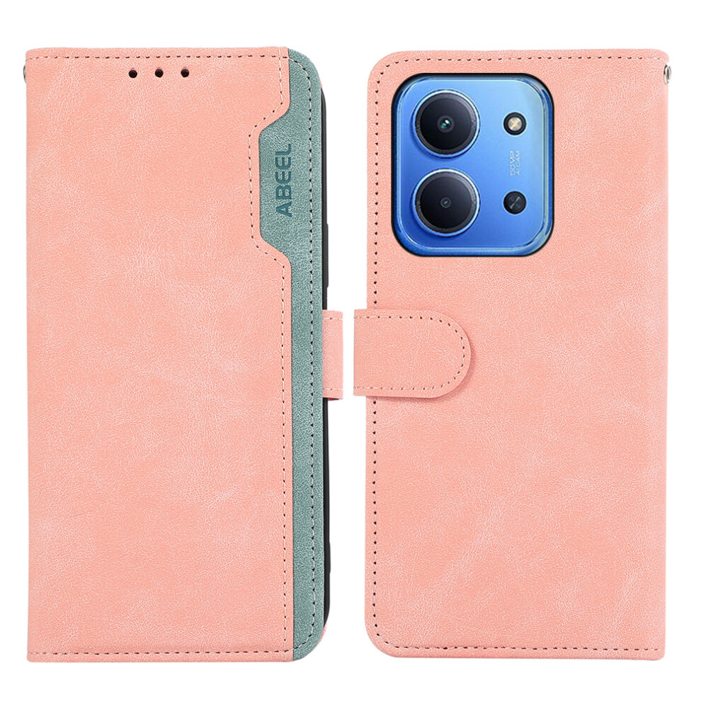 (Pink) Abeel For Xiaomi Redmi 15C 5G (Eu) (173Mm) / 15C 4G (Eu) (173Mm) Case Color Splicing Leather Flip Phone Cover Rfid Blocking Pink 6914298878040