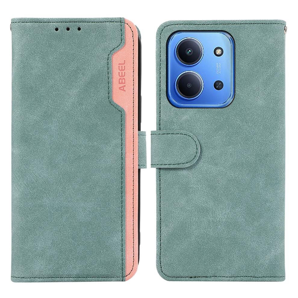 (Baby ) Abeel For Xiaomi Redmi 15C 5G (Eu) (173Mm) / 15C 4G (Eu) (173Mm) Case Color Splicing Leather Flip Phone Cover Rfid Blocking Blue 6914291742089