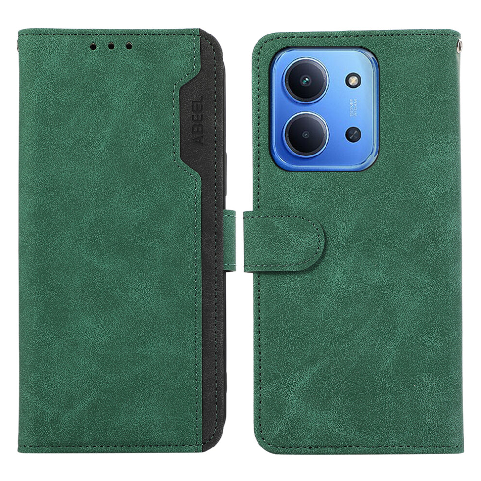 (Green) Abeel For Xiaomi Redmi 15C 5G (Eu) (173Mm) / 15C 4G (Eu) (173Mm) Case Color Splicing Leather Flip Phone Cover Rfid Blocking Green 6914291931070