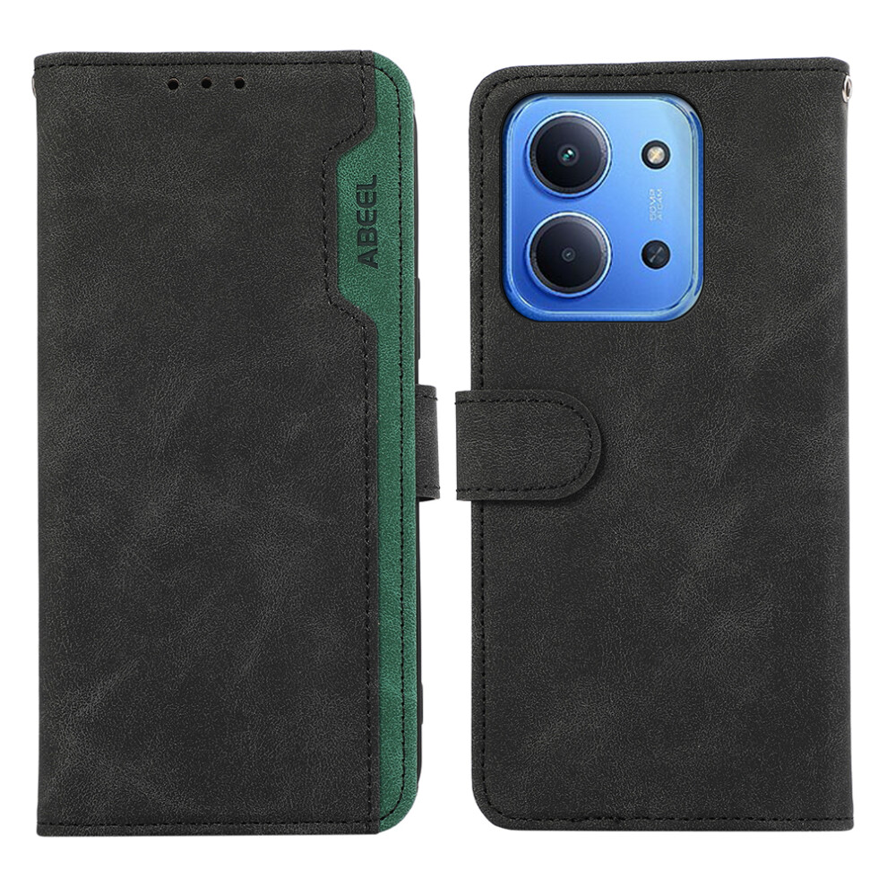 (Black) Abeel For Xiaomi Redmi 15C 5G (Eu) (173Mm) / 15C 4G (Eu) (173Mm) Case Color Splicing Leather Flip Phone Cover Rfid Blocking Black 6914295675604