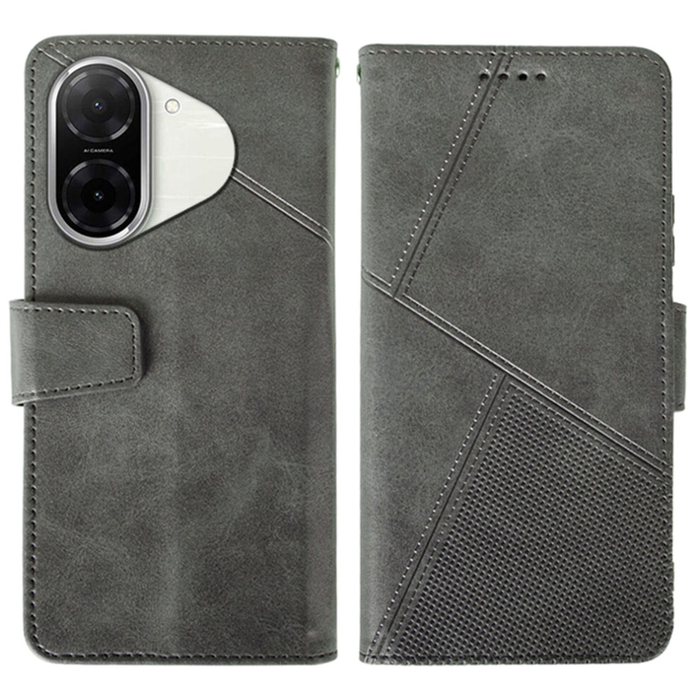 (Grey) Idewei For Xiaomi Redmi A5 Nfc (Eu) (173.45Mm) Case Leather Wallet Phone Cover Stand Calf Texture Grey 6914291806750
