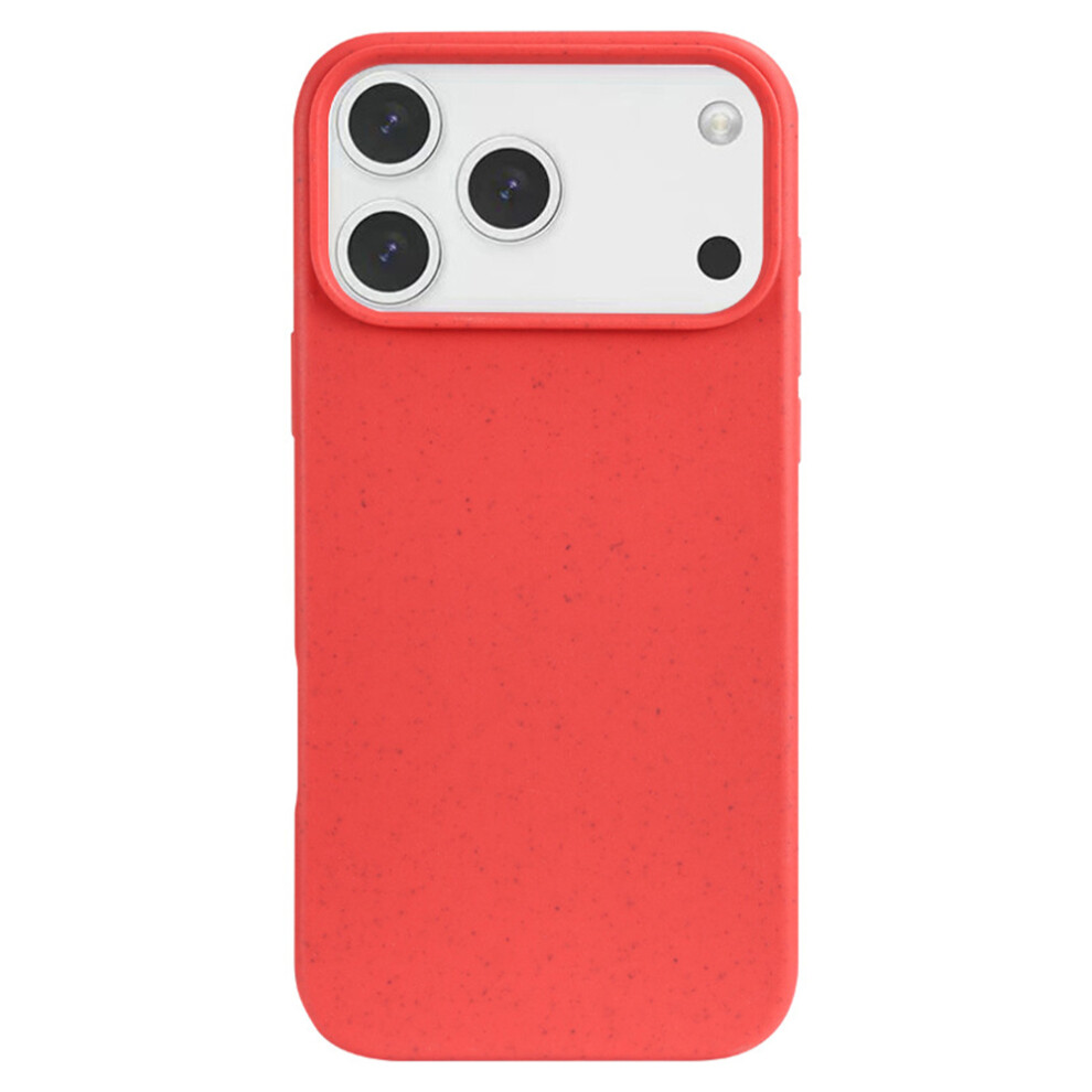 (Red) For Iphone 17 Pro Case Biodegradable Wheat Straw + Tpu Matte Phone Cover Red 6914298606926
