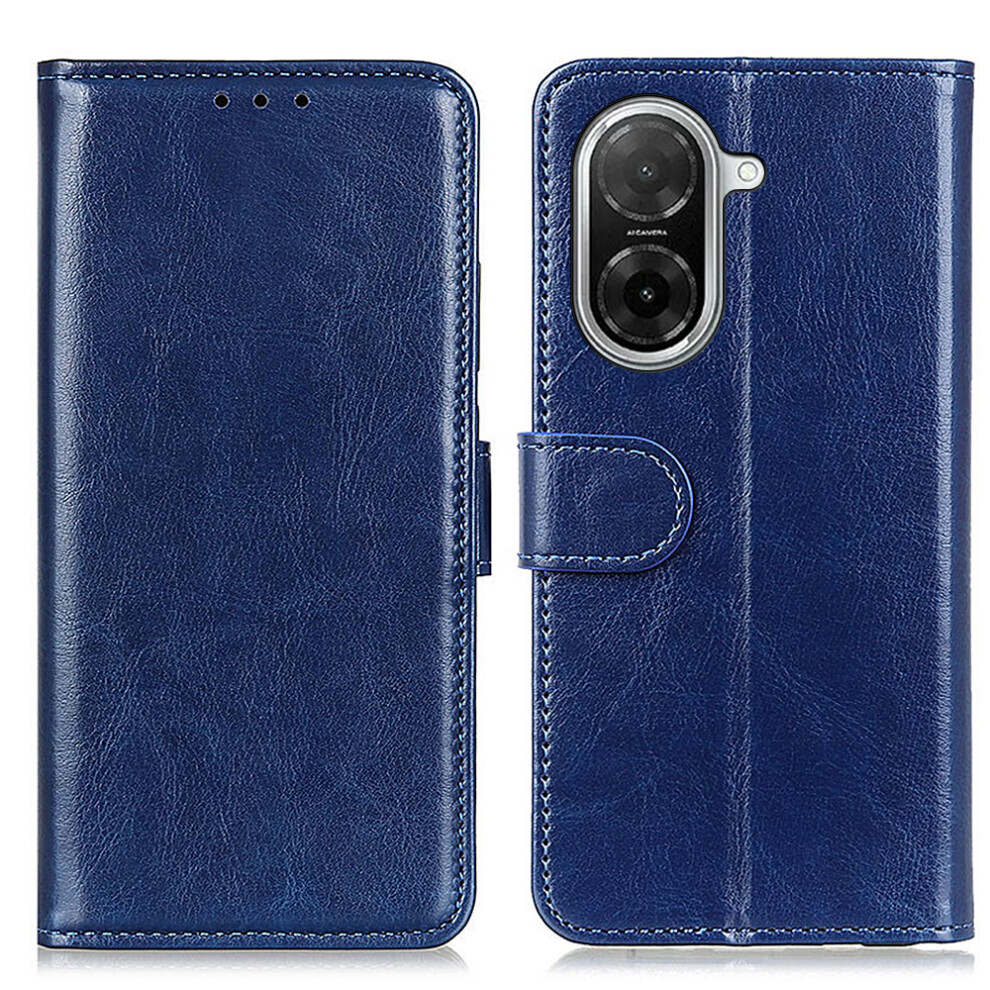 (Blue) For Xiaomi Redmi A5 4G (171.7Mm) / Poco C71 4G Case Crazy Horse Texture Pu Leather Phone Stand Cover Blue 6914296763706