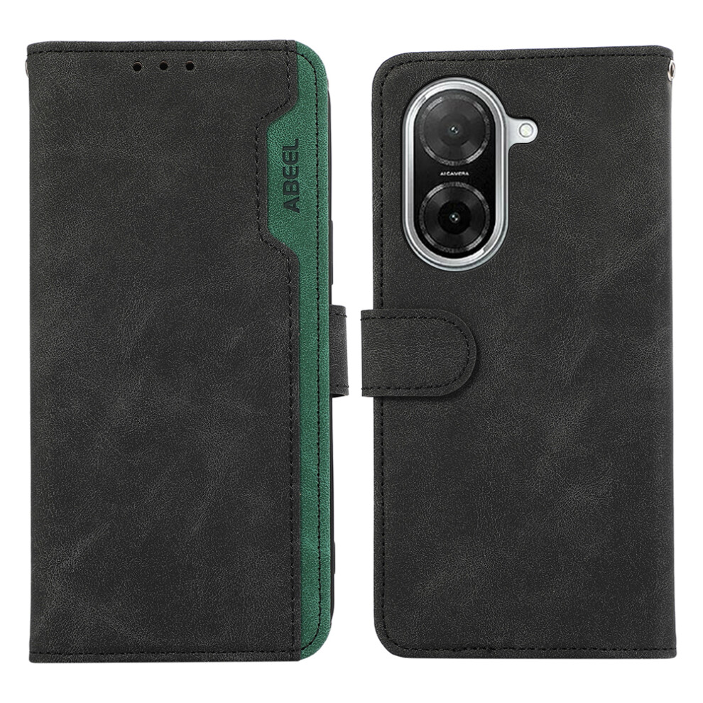 (Black) Abeel For Xiaomi Redmi A5 4G (171.7Mm) / Poco C71 4G Case Color Splicing Leather Flip Phone Cover Rfid Blocking Black 6914299207030