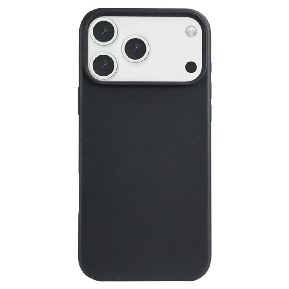 (Black) For Iphone 17 Pro Case Biodegradable Wheat Straw + Tpu Matte Phone Cover Black 6914297137094