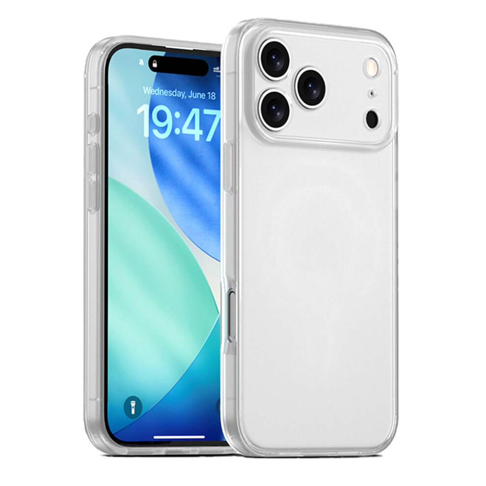 (White) Ipaky For Iphone 17 Pro Max Case Shockproof Pc+Tpu Matte Phone Cover White 6914296716504