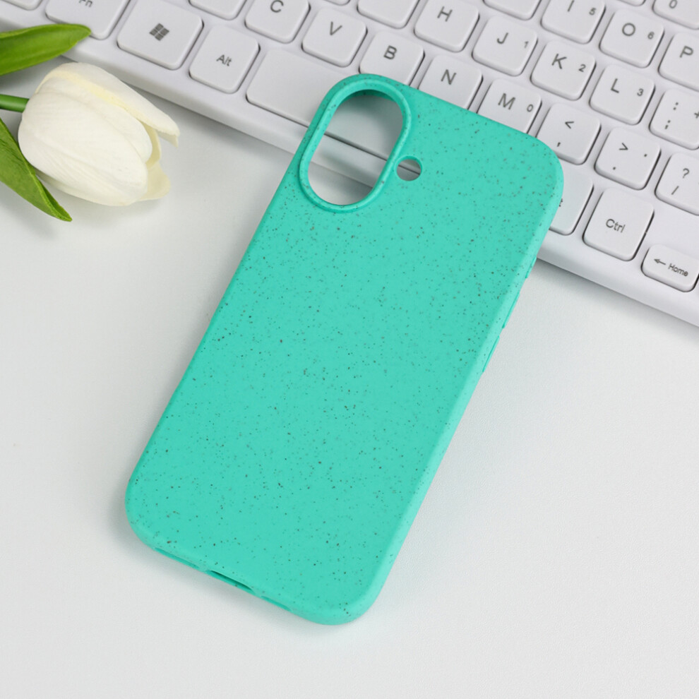 (Green) For Iphone 17 Case Biodegradable Wheat Straw + Tpu Matte Phone Cover Green 6914290843701