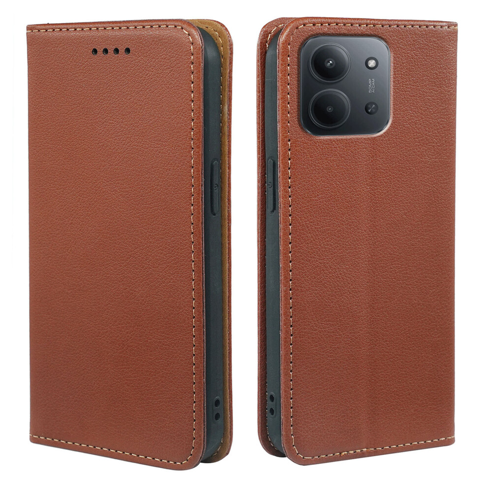 (Brown) For Xiaomi Redmi 15C 4G (Global) (171Mm) / Poco C85 4G (171Mm) Case Wallet Rfid Blocking Leather Phone Cover Strong Magnetic Closu Brown 6914293833693