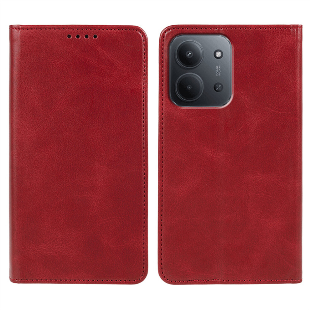 (Red) For Xiaomi Mi 15C 4G (Eu) (173Mm) / 15C 5G (Eu) (173Mm) / Poco C85 4G (173Mm) Case Strong Magnetic Pu Leather Phone Cover Calf Red 6914296324617