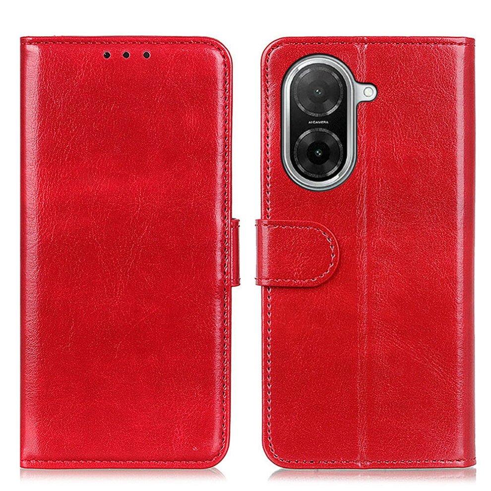 (Red) For Xiaomi Mi A5 4G (171.7Mm) / Poco C71 4G Case Crazy Horse Texture Pu Leather Phone Stand Cover Red 6914299350903