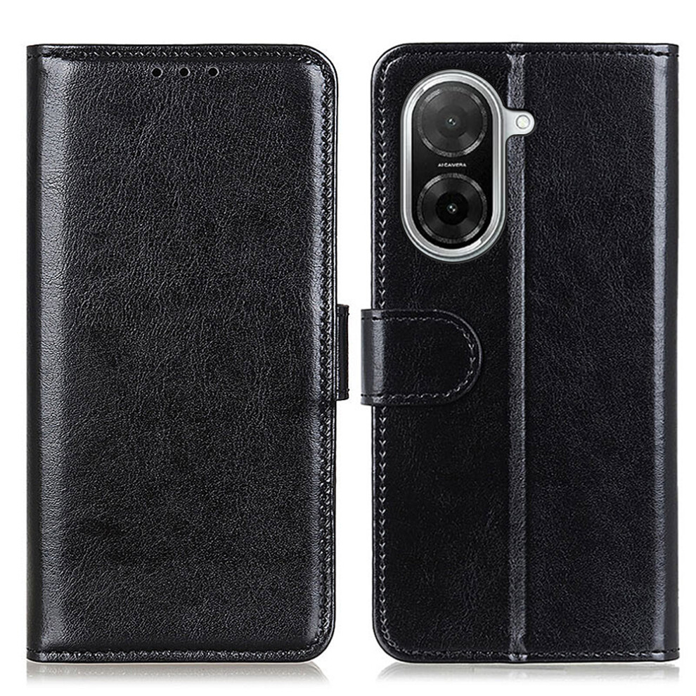 (Black) For Xiaomi Redmi A5 4G (171.7Mm) / Poco C71 4G Case Crazy Horse Texture Pu Leather Phone Stand Cover Black 6914297248967