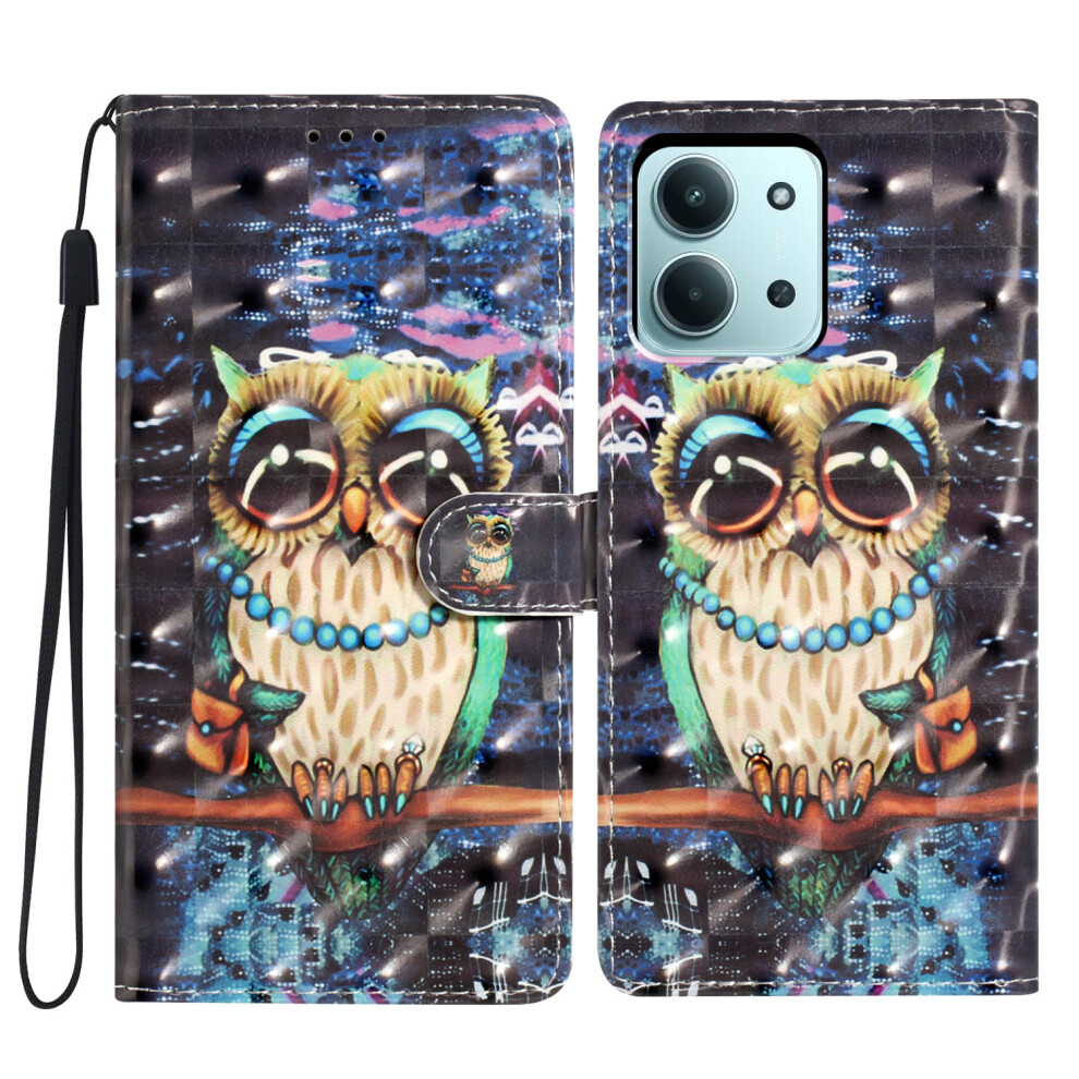 (Owl) For Xiaomi Redmi 15C 4G (Global) (171Mm) / Poco C85 4G (171Mm) Case Pu Leather Wallet Phone Cover 3D Pattern Printing 6914294828339