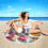 AuroraX Round Boho Beach Blanket 60x60 Inch 3