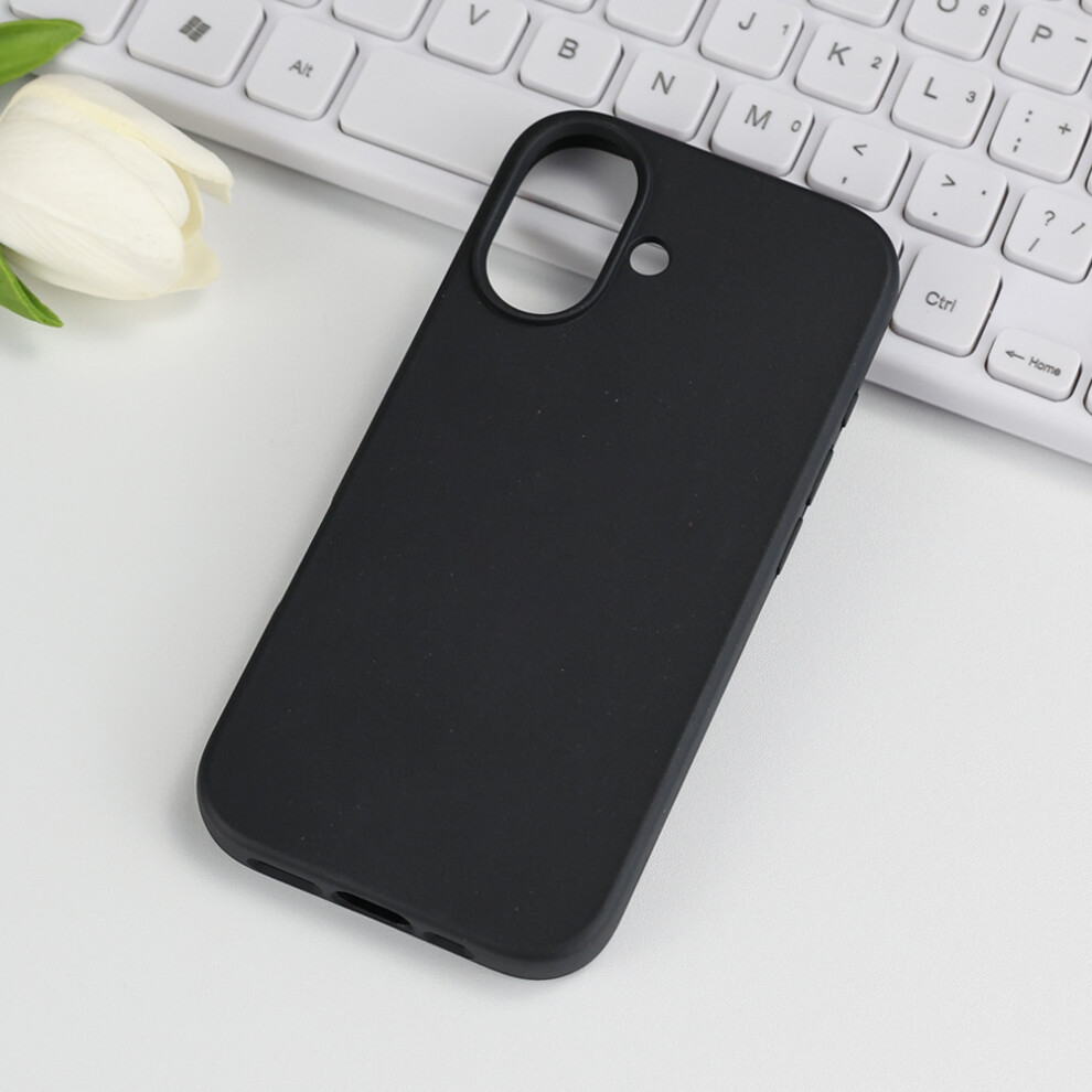 (Black) For Iphone 17 Case Biodegradable Wheat Straw + Tpu Matte Phone Cover Black 6914297733470