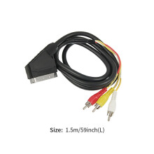 Slim Line RCA to SCART AV Adapter Cable 21-pin
