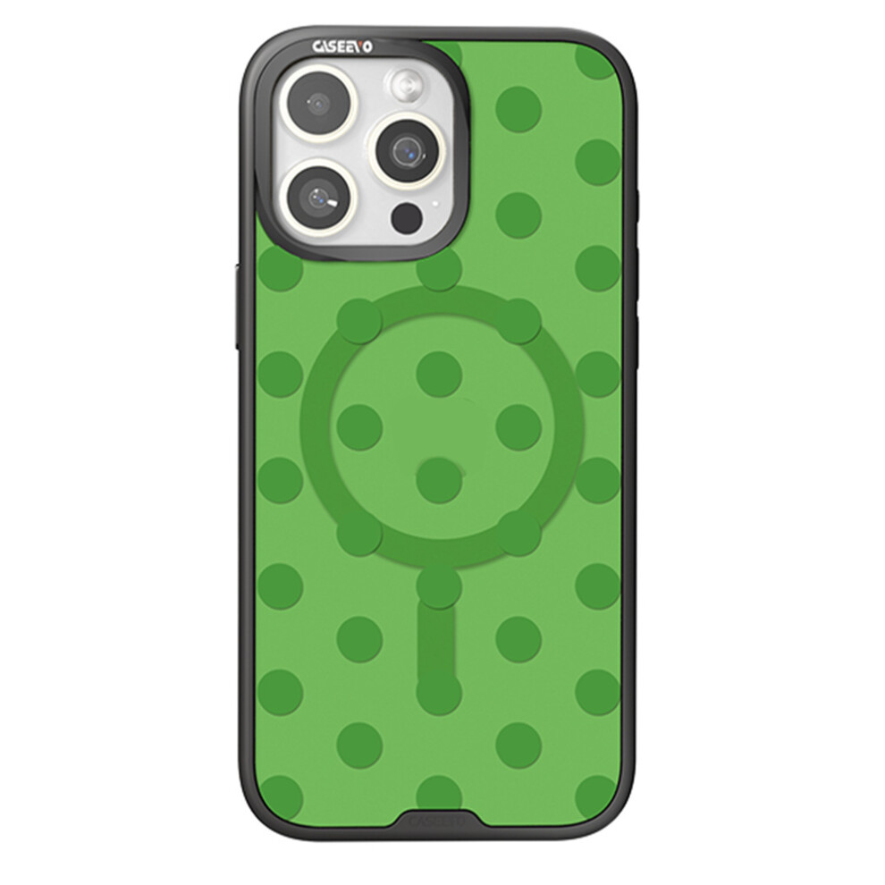 (Green) Caseevo For Iphone 15 Pro Case Compatible With Magsafe Tpu Acrylic Cover With Interchangeable Dots Backplate Green 6914295450799
