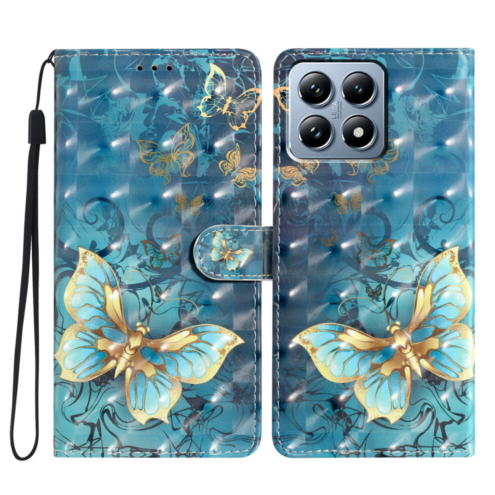 (Butterfly) For Xiaomi 15T Pro Case Pu Leather Wallet Phone Cover 3D Pattern Printing 6914290546640