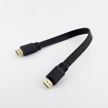 FOR10pcs HDMI-kompatibles 1,4-mm-Stecker-auf-HDMI-kompatibles Stecker-Flachkabel für HD-Audio-Video-HDTV-1080P-3D-1FT
