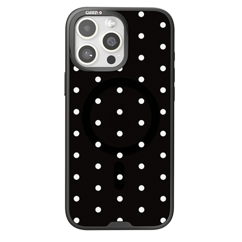 (Black) Caseevo For Iphone 16 Pro Case Compatible With Magsafe Tpu Acrylic Cover With Interchangeable Dots Backplate Black 6914292846274