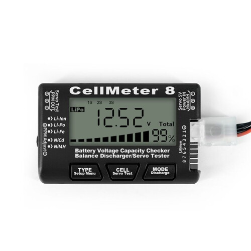 2X RC Cellmeter 8 Digital Battery Capacity Checker Controller Tester Voltage Tester for Li-Ion NiMH Nicd Cell Meter 2
