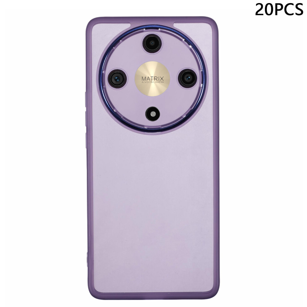 (Transparent ) Bulk Purchasing 20Pcs For Honor X9b 5G / X50 5G / Magic6 Lite 5G Case Electroplated Camera Frame Tpu Phone Cover Precise Cutouts Purple 6914298132975