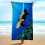 Toalha de praia de microfibra 76 x 152 cm (30 x 60 polegadas), à prova de areia e de secagem rápida. 4