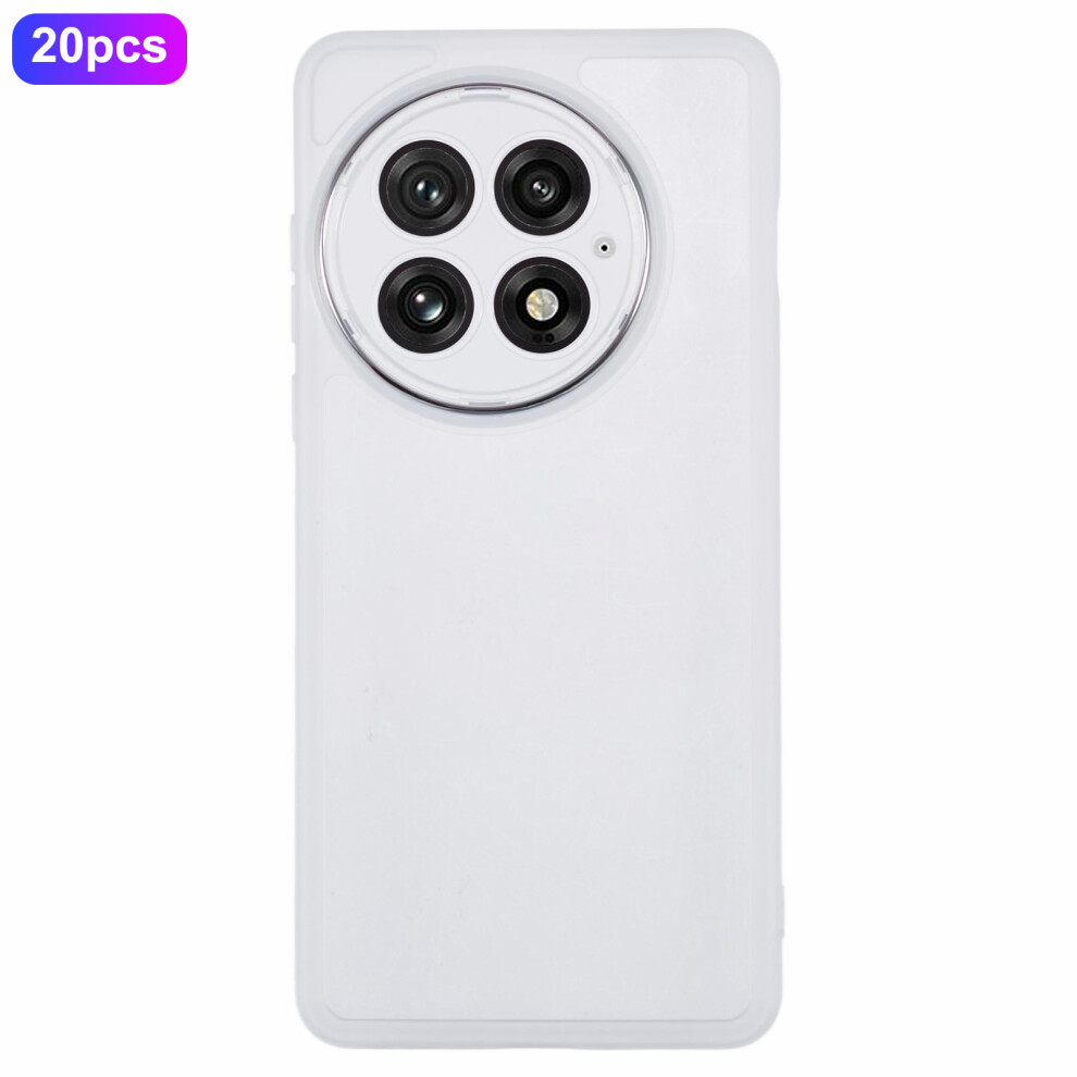 (Transparent ) Bulk Purchasing 20Pcs For Oneplus 13 Case Electroplated Camera Frame Tpu Phone Cover Precise Cutouts White 6914290719747