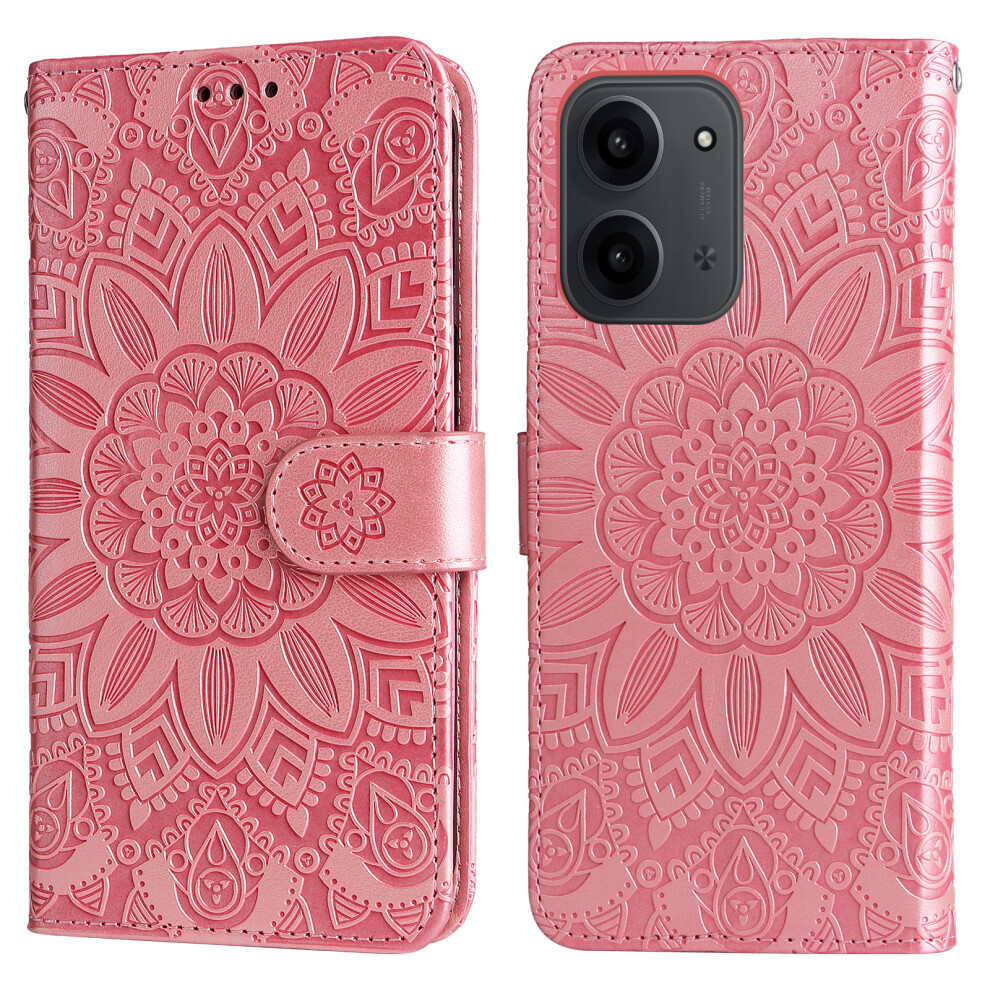 (Pink) For Xiaomi Redmi 15C 4G (Global) (171Mm) / Poco C85 4G (171Mm) Case Sunflower Imprint Leather Wallet Phone Cover Pink 6914294451391