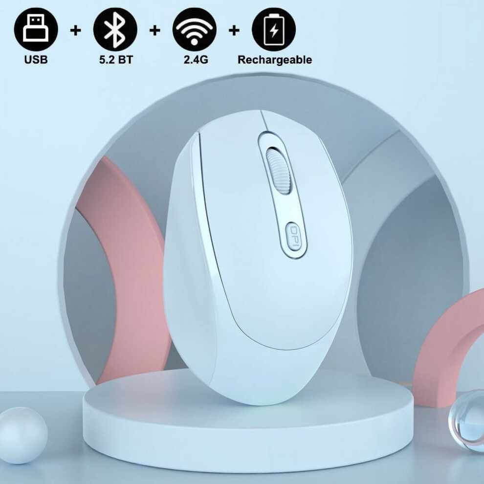 Rechargeable Bluetooth Wireless Mouse 2.4G 1600Dpi 972745803430