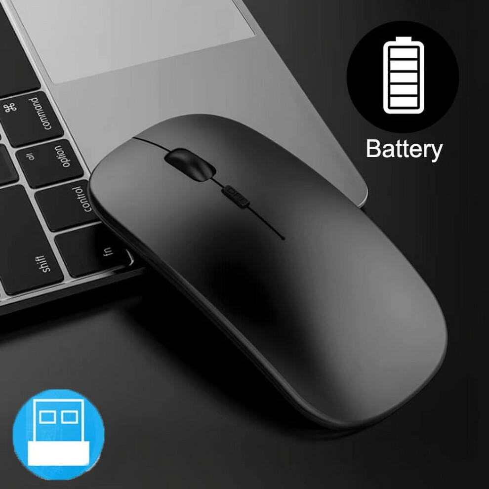 Wireless Bluetooth Mouse Usb Rechargeable 1600Dpi Light 972745801467