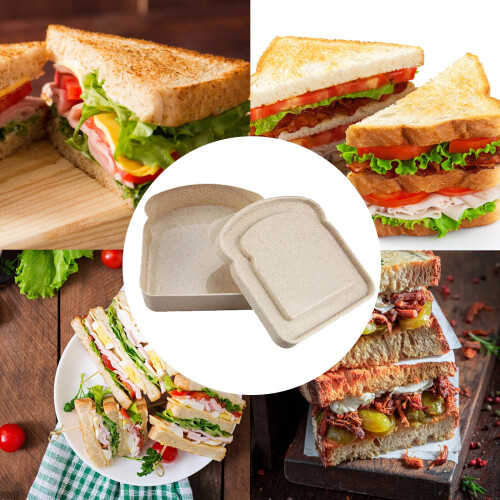 Portable sandwich bread box 2L for school or office 1