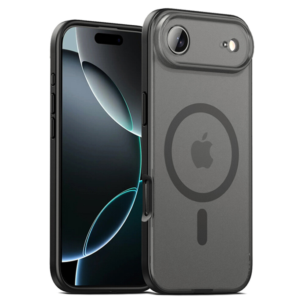 (Black) Ipaky For Iphone Air Magnetic Case Shockproof Pc + Tpu Matte Phone Cover Black 6914295463621