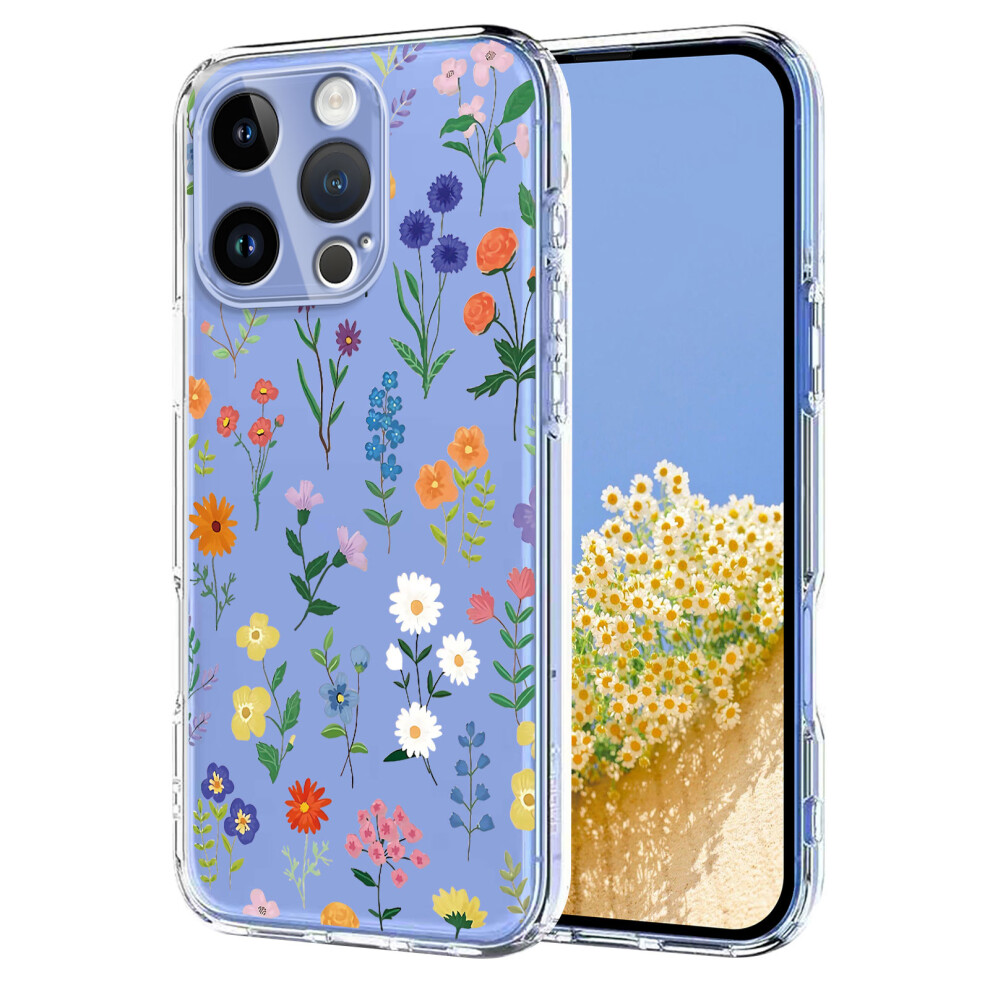 (Daisies) For Iphone 15 Pro Case Butterfly Floral Pattern Printing Tpu Phone Back Cover 6914292152184