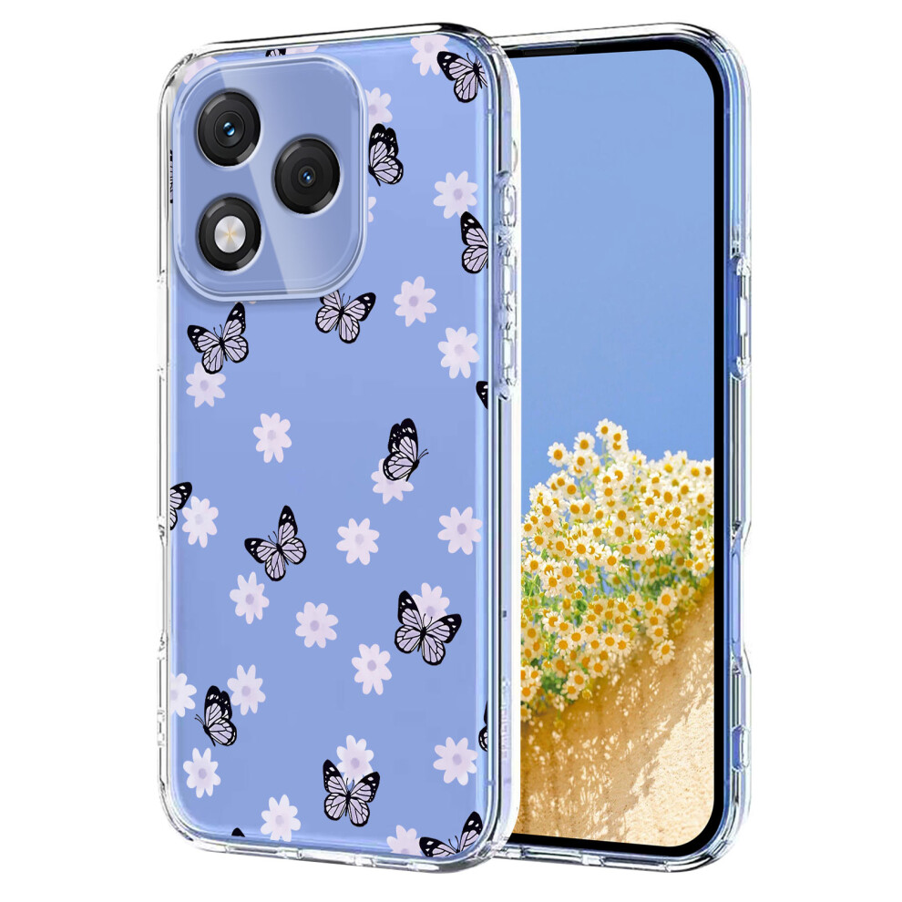 (Butterflies) For Honor 400 Lite 5G Case Butterfly Floral Pattern Printing Tpu Phone Back Cover 6914291354794