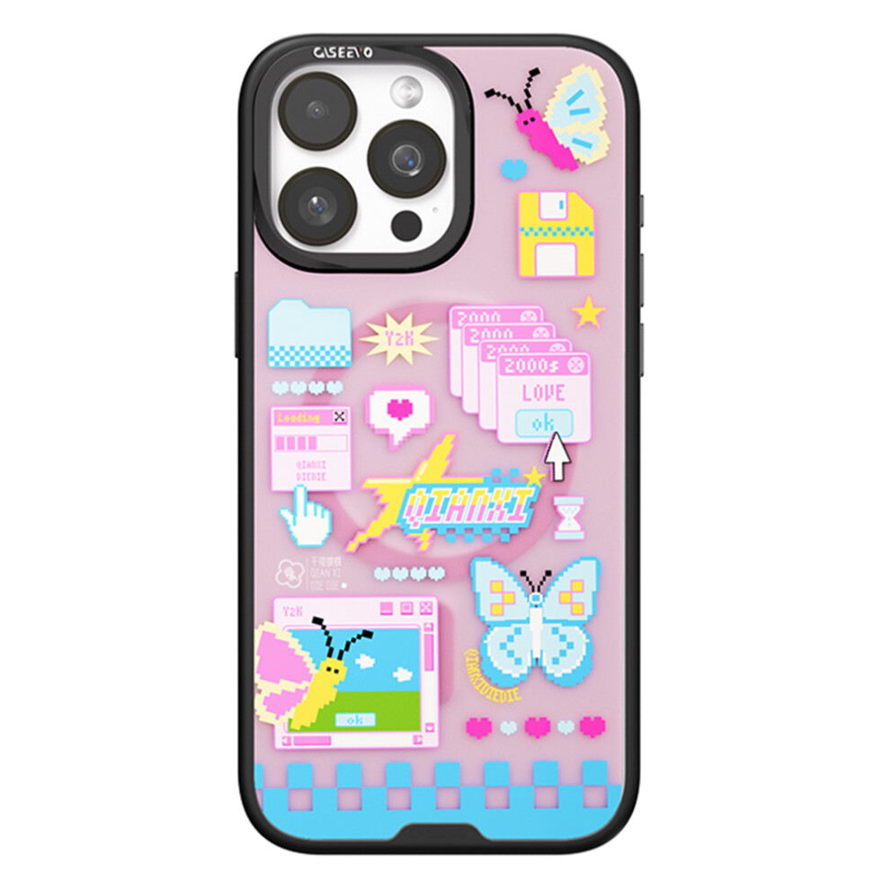 (Candy Core) Caseevo For Iphone 14 Pro Max Magnetic Case Compatible With Magsafe Tpu Acrylic Cover With Interchangeable Butterflies Backplate 6914298966693