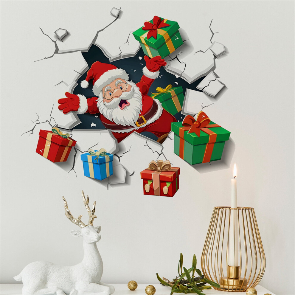 Cailmei Christmas Wall Sticker Santa Claus Decoration 900881694544
