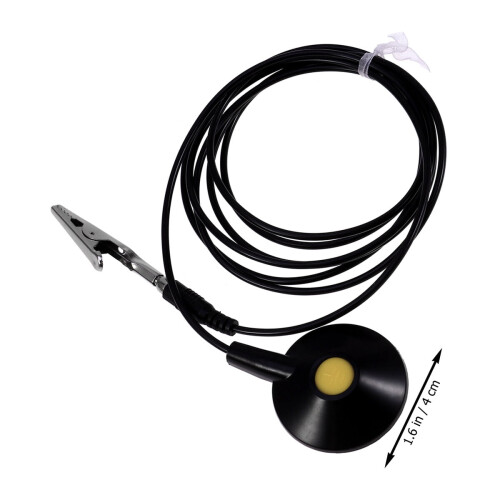 Black ESD Ground Cable with PU/PVC Anti-Static Wire and 2