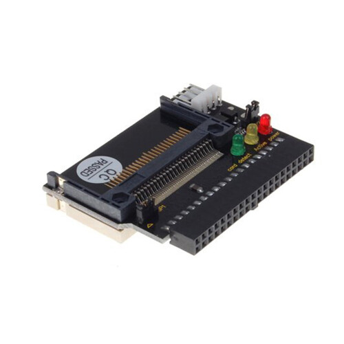CF I/II to 3.5 Inch HDD Adapter Black with 3 LED 1