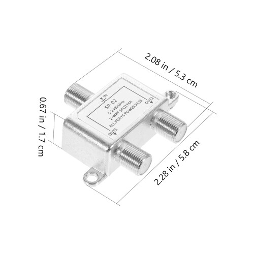 Coaxial Cable Splitter 5-2400 MHz 2-Way 2