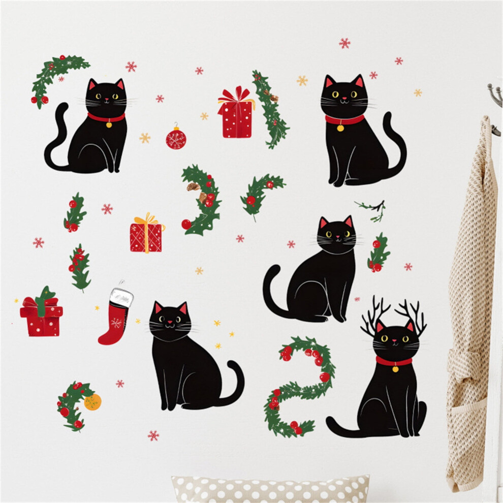 Cailmei Christmas Wall Stickers For Living Room Bedroom 900881694513