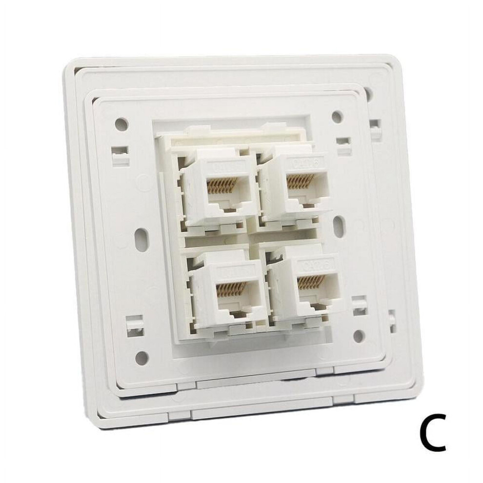 Ethernet Wall Socket Plate Cat6 Rj45 Faceplate 1 Port 900881695718