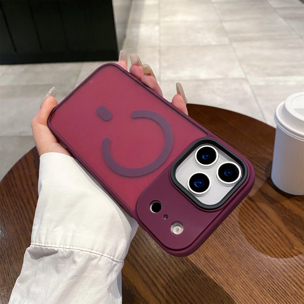 (Wine ) For Iphone 17 Pro Max Case Compatible With Magsafe Skin-Touch Matte Anti-Drop Tpu + Pc Phone Cover Red 6914294223127