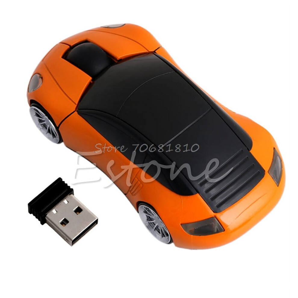 2.4Ghz Optical Wireless Mouse Car-Shaped Usb Receiver 972745801979