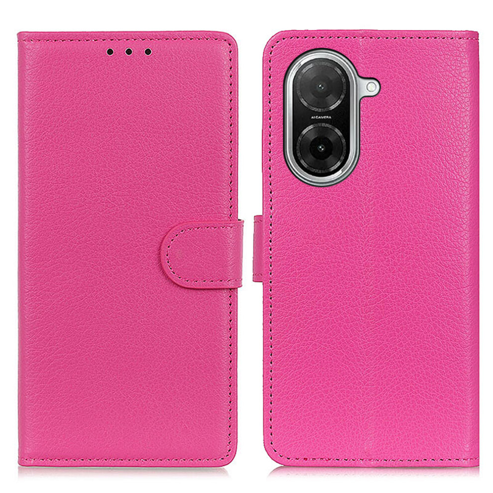 (Rose) For Xiaomi Poco C71 4G / Redmi A5 4G (171.7Mm) Wallet Case Pu Leather Phone Cover Litchi Texture 6914298153536
