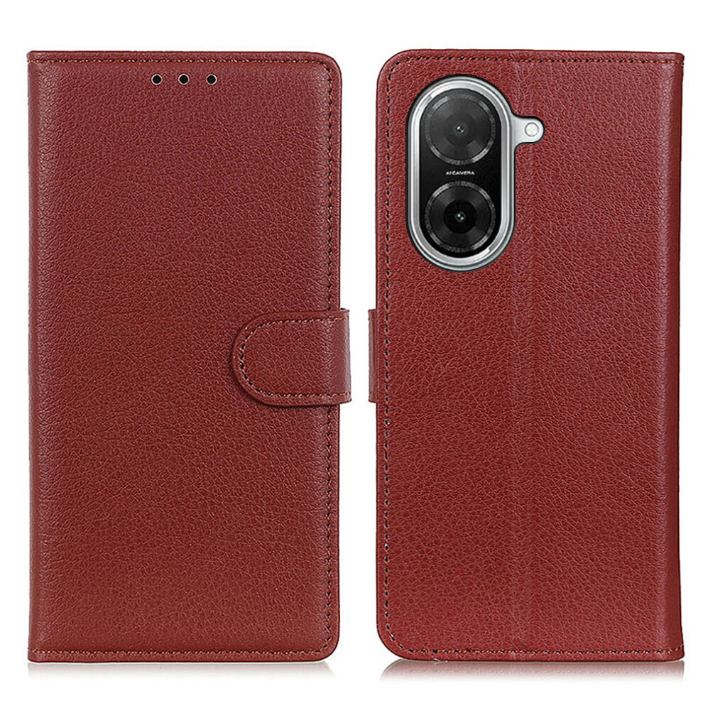 (Brown) For Xiaomi Redmi A5 Nfc (Eu) (173.45Mm) Wallet Case Pu Leather Phone Cover Litchi Texture Brown 6914290077151