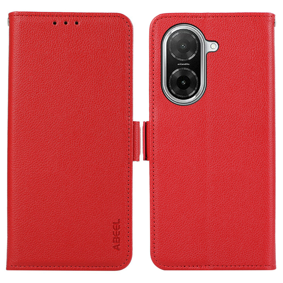 (Red) Abeel For Xiaomi Poco C71 4G / Mi A5 4G (171.7Mm) Case Litchi Texture Leather Rfid Blocking Phone Cover Red 6914292729959